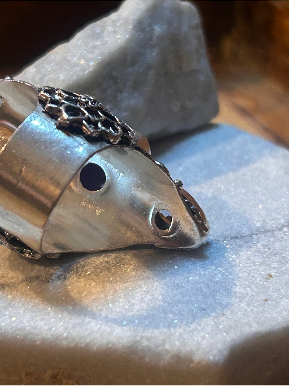 Lilac boho statement ring - Picture 3 of 8
